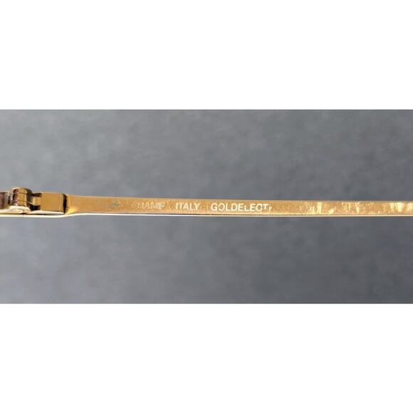 Luxottica Challenger Eyeglasses FRAMES ONLY 135 Gold Electroplated Italy main image 4